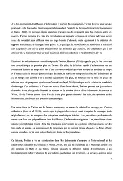 Usages journalistiques et médiatiques de Twitter par les journalistes