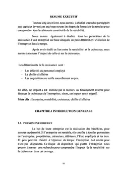 La Rentabilité et La Croissance d'une Entreprise