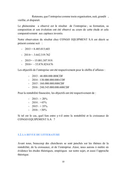 La Rentabilité et La Croissance d'une Entreprise