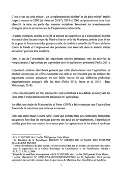 Un regard sur les liens entre l'exploitation minière et l'agriculture