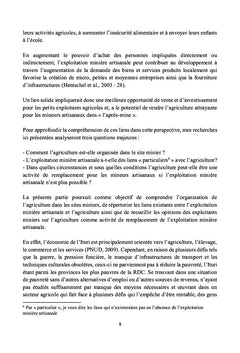 Un regard sur les liens entre l'exploitation minière et l'agriculture