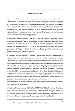 Incidence du Changement climatique