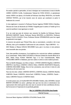 Incidence du Changement climatique