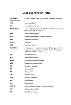 Difficulte diagnostic devant une dyspnee aigue aux urgences