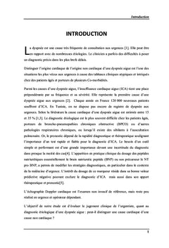 Difficulte diagnostic devant une dyspnee aigue aux urgences