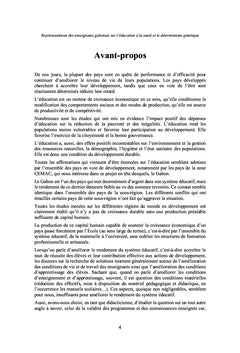 Représentations des enseignants gabonais sur l'éducation à la santé