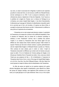 Désaliénation et expression de l'humanisme dans la poésie francophone