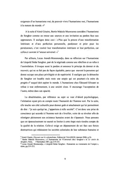 Désaliénation et expression de l'humanisme dans la poésie francophone
