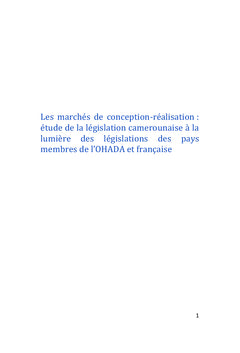 Les marchés de conception-réalisation :