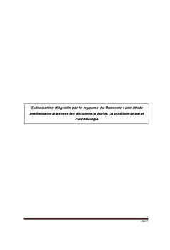Colonisation d'Agonlin par le royaume du Danxomè