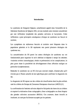 Diagnostic du Syndrome de Sjögren