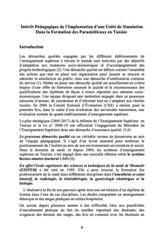 Simulation et formation des paramédicaux en Tunisie