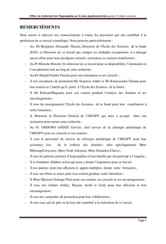 Effets du traitement de l'HYPOSPADIAS