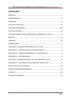 Effets du traitement de l'HYPOSPADIAS