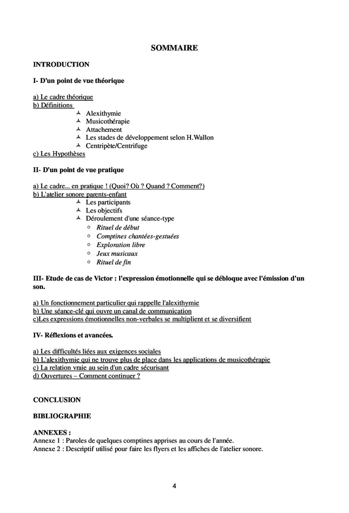 Alexithymie et Musicothérapie : atelier sonore parent-enfant