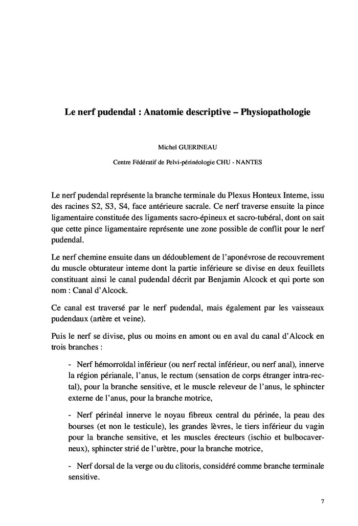 Apport Kinésithérapie antalgique dans le syndrome pelvien douloureux