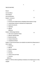 Base génétique du polymorphisme clinique de la drépanocytose au Congo