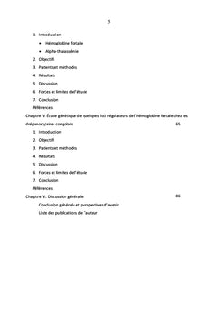 Base génétique du polymorphisme clinique de la drépanocytose au Congo