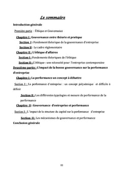 Éthique, gouvernance et performance: quel lien?