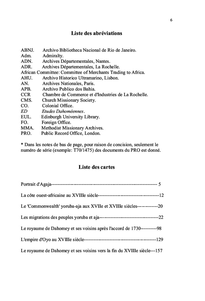Le Dahomey dans les relations internationales au XVIIIe siècle