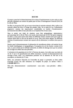 Conception d'un réseau d'assainissement pour la ZAC de Thies