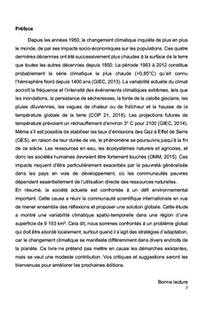 Perception paysanne des changements climatiques