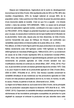 Perception paysanne des changements climatiques