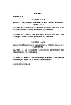 La connexité et les groupes de contrats