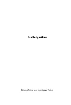 Les Résignations