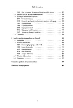 Analyse statistique de la distribution spatiale du fièvre au Burundi