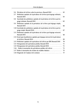 Analyse statistique de la distribution spatiale du fièvre au Burundi