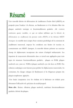 Étude du comportement statique et dynamique des plaques épaisses