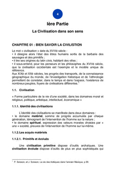 Bien connaître et Apprendre l'histoire des Civilisations