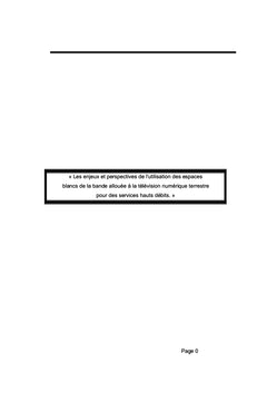 Les enjeux et perspectives des espaces blancs pour le haut débit