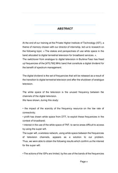 Les enjeux et perspectives des espaces blancs pour le haut débit