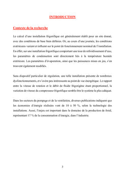 Groupe frigorifique et charges thermiques externes