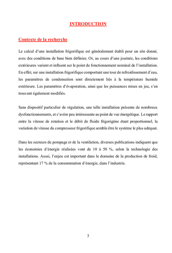 Groupe frigorifique et charges thermiques externes