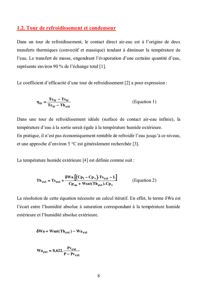 Groupe frigorifique et charges thermiques externes