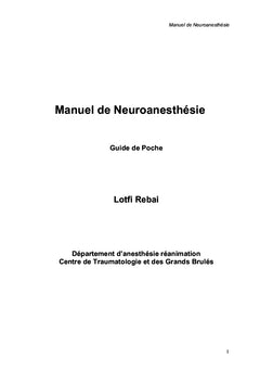 Manuel de Neuroanesthésie