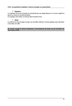 GNSS : De la Généralité à l'Exploitation
