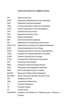Analyse des modèles opératoires de V.S.O dans l'éducation au Cameroun