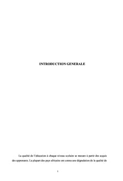 Analyse des modèles opératoires de V.S.O dans l'éducation au Cameroun