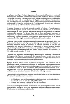 L'identité professionnelle des futurs professeurs