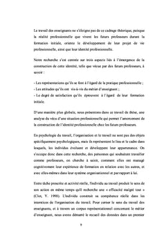 L'identité professionnelle des futurs professeurs