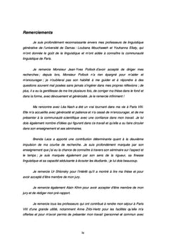 La structure du groupe verbal en arabe