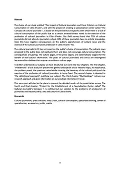 L'impact du journalisme culturel et de la critique d'art sur la consommation culturelle