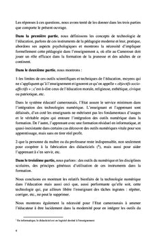 Propos pour une intégration soutenue du numérique dans la formation