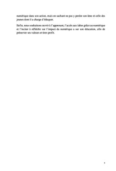 Propos pour une intégration soutenue du numérique dans la formation