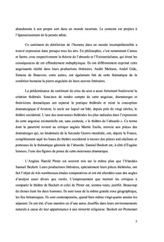 Les théâtres de Samuel Beckett et de Harold Pinter