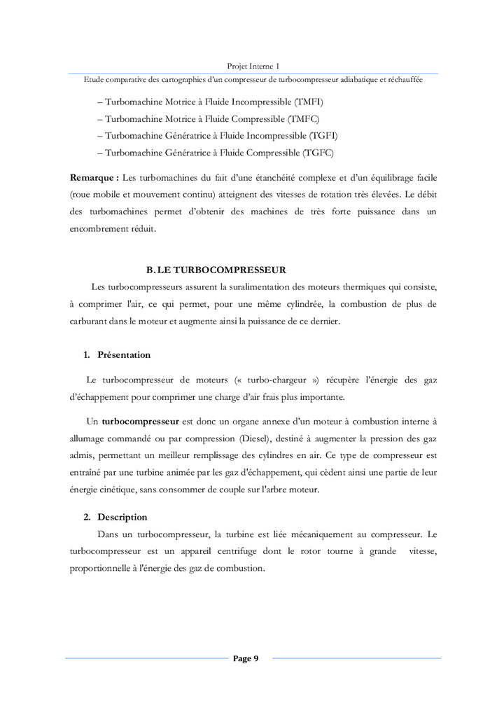 Cartographies d'un compresseur de turbocompresseur